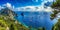 Panoramic view of island in a beautiful summer day,AI generated