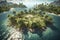Panoramic view islands. Generative AI