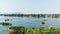 The panoramic view of the islands in the middle of the Mekong