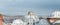 Panoramic view of Istanbul behind the domes of the Suleymaniye Complex, Istanbul, Turkiye