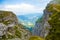 Panoramic view of Itaian Alps from Mangart saddle, Slovenia