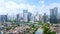 Panoramic view of Jakarta cityscape at sunny day