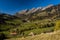 Panoramic view Jaun pass in Simmental, Alps, Switzerland