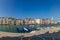 Panoramic view on jetty with gondolas on a Grand Canal in Venice, Italy