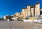 Panoramic view of Jewish quarter and Zion Mount beside Western Wall Plaza square and Holy Temple Mount in historic Old City of