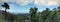 Panoramic view of Kailua and Oahu`s windward side