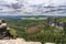 panoramic view on kaiserkrone in saxon switzerland, germany