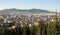 Panoramic view of Kavadarci, Macedonia. Tikvesh wine region.