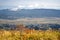 Panoramic view of Kuninaka Plain under sea of clouds in Sado Island, Niigata, Japan