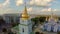 Panoramic view of Kyiv city, Ukraine. Buildings, church aerial