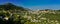 Panoramic view of La Turbie with ancient roman colonnade