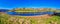 Panoramic view of the LadyBower reservoir