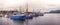 Panoramic view of Ladysmith marina, taken in Vancouver Island, B