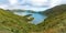 Panoramic view of Lagoa do Fogo, a crater lake on the island of SÃ£o Miguel in the Azores archipelago