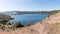 Panoramic view of Lake Accumulation at Cincis, Hunedoara, autumn