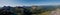 Panoramic view of lake Colombo basin and dam on the Bergamo Alps