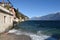 A panoramic view of Lake Garda on a stormy day - Brescia - Italy