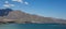 Panoramic view of Lake Potrerillos in the Mendoza region of Argentina