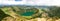 Panoramic view of the lake in a volcanic crater, Sete Cidades