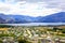 Panoramic view of lake Wanaka town. New Zealand