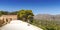 Panoramic view of the landscape from the monastery of Kremaston, Crete, Greece