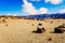 Panoramic view of the landscape of the San Jose Mines, made of pumice and volcanic stone, in Tenerife