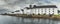 Panoramic view of Laphroaig distillery buildings.