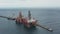 Panoramic View of Large offshore Oil Platforms