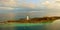 Panoramic view of lighthouse in bahamas