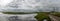 Panoramic view of lighthouse and surrounding marshlands