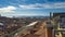 Panoramic View of Lisbon Lisboa orange roofs and Castle,