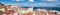 Panoramic view of Lisbon rooftop from Portas do sol viewpoint -