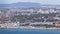Panoramic view of Lisbon skyline, docks and the