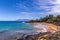 Panoramic view at Little beach, Wailea-Makena, Maui, Hawaii.