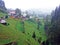 Panoramic view of the Lokva river valley from Predjama Castle - Postojna, Slovenia