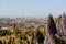 Panoramic view of Long Beach, California from on top of Signal Hill