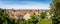 Panoramic view looking over Visby and its ruined churches in Visby, Gotland, Sweden