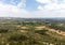 Panoramic view on Luberon valley from the famous Les Baux de Provence medieval village in Southern France.