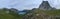 Panoramic view of Lunersee, Ratikon Alps, Switzerland