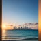 Panoramic view of Luxury condos in Miami Beach Florida made with Generative AI