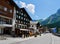 Panoramic view of luxury resort Lech am Arlberg. Vorarlberg, Austria.