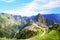 Panoramic view of Machupicchu world heritage site at Cusco Peru