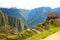 Panoramic view of Machupicchu world heritage site at Cusco Peru