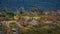 Panoramic view of magical colorful fairytale forest at Tierra del Fuego National Park, Beagle Channel, Patagonia, Argentina