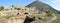Panoramic view of the main monuments and places of Greece. Ruins of ancient Mycenae  city of Agamemnon