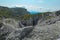 Panoramic view of majestic mountain peaks of Hochschwab massif, Styria, Austria. Idyllic hiking trail on high altitude