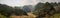 Panoramic view on the majestic mountains around Van, Ha Giang Province, Vietnam