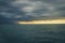 Panoramic view of the malecon, beautiful sunset on the beaches of Puerto Vallarta Jalisco in Mexico