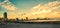 Panoramic view of malecon in havana at sunset