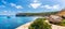 Panoramic view of mallorca coastline on a sunny summer day